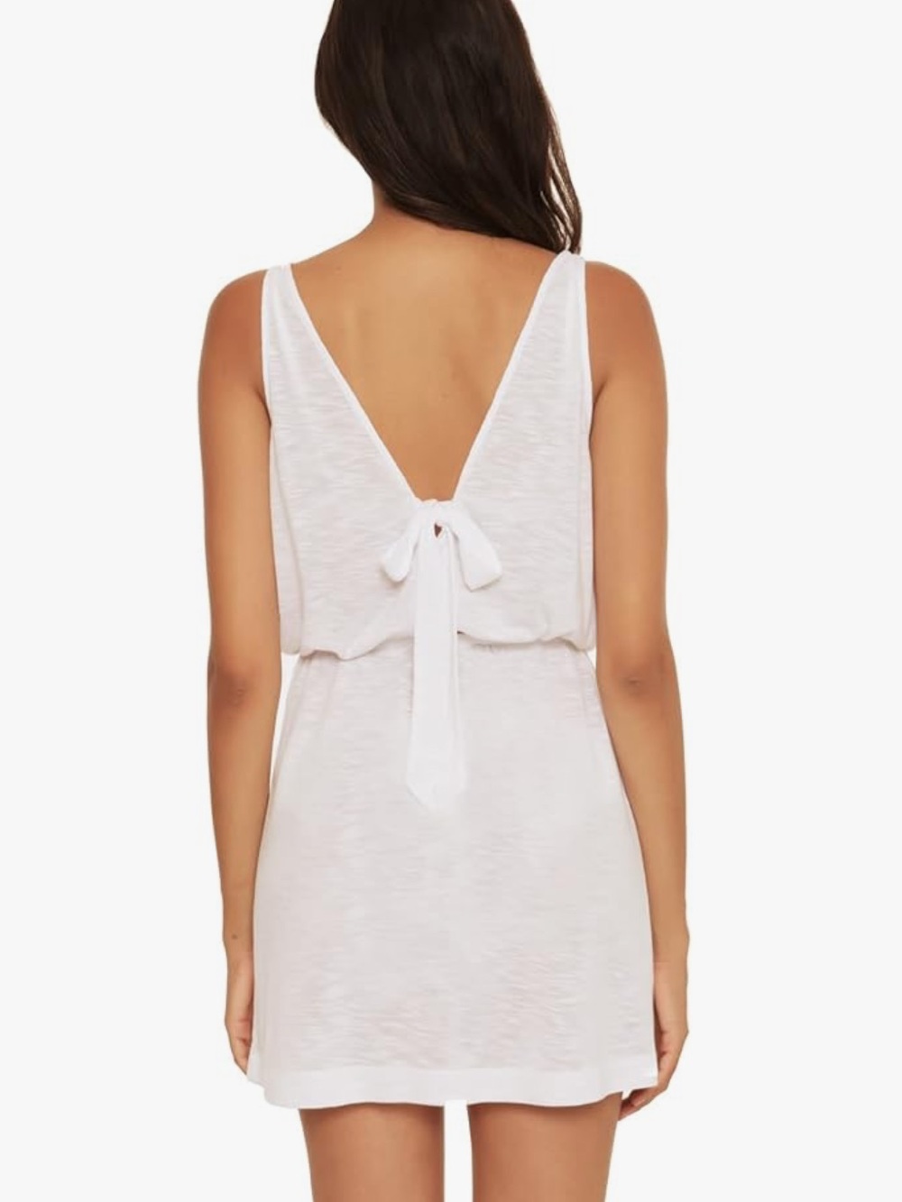 Becca reversible swim cover up dress white small